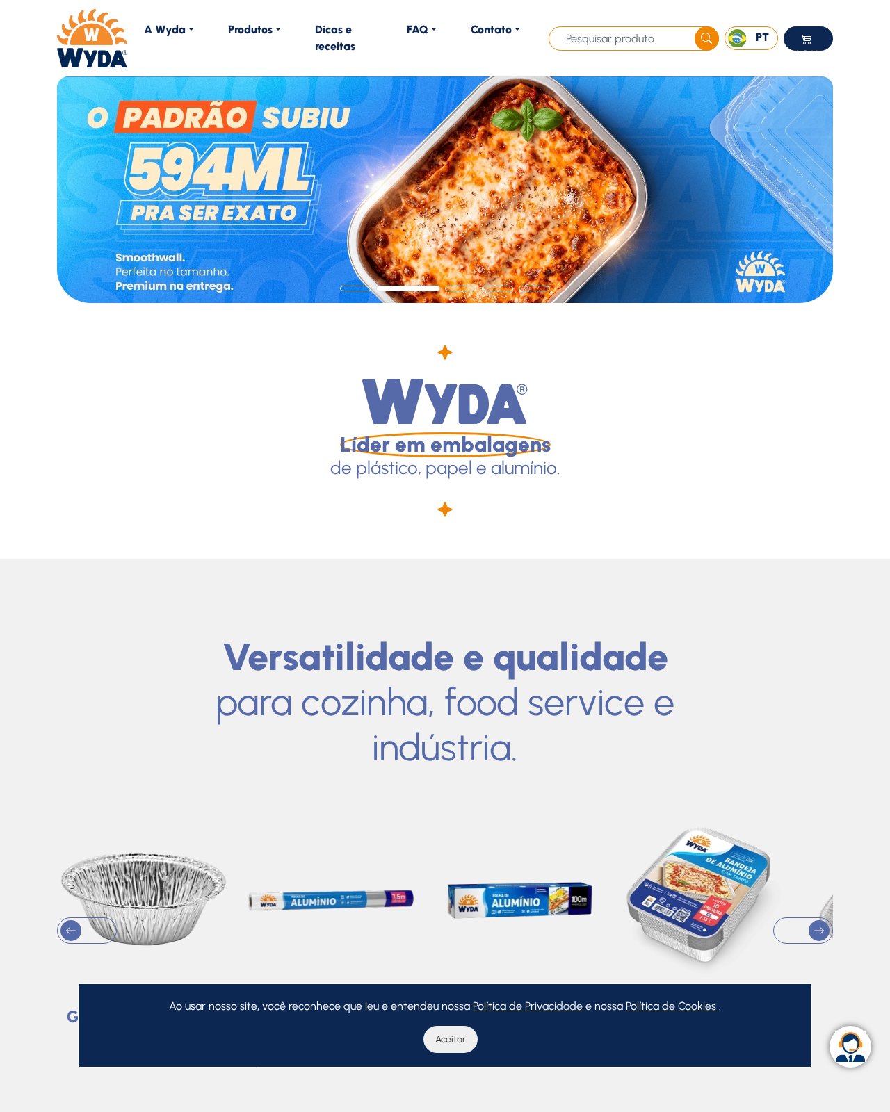 Site desenvolvido para Wyda
